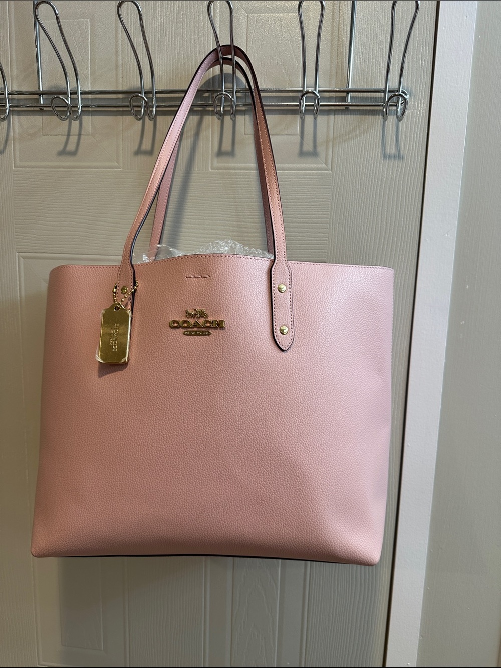 Coach Pebbled Leather Tote in Blush Pink-Never Used-Tags Attached